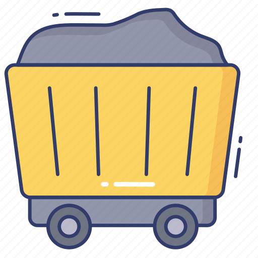 Mine, cart, coal, trolley, wagon icon - Download on Iconfinder