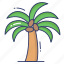 palm, tree, beach, summer 