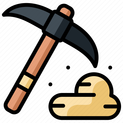Mining, axe, desert, equipment, pick, tool icon - Download on Iconfinder