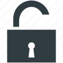 padlock, protection, security sign, unlock, unlock sign