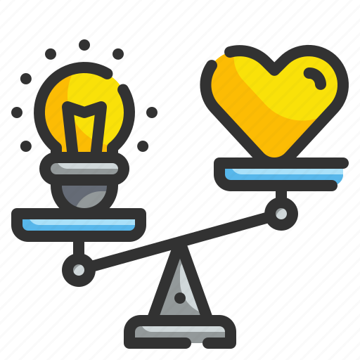 Balance, comparison, hearts, idea, seo icon - Download on Iconfinder
