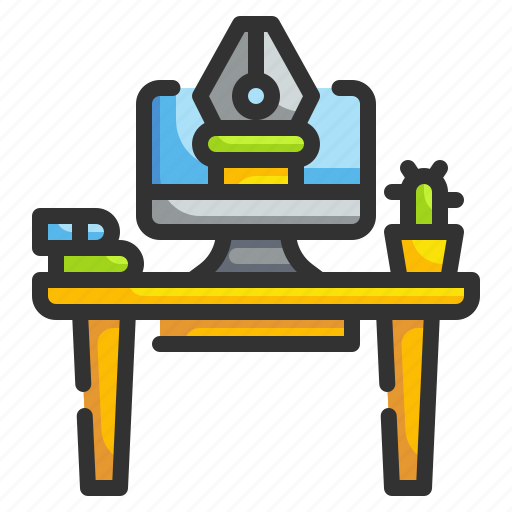 Computer, design, desk, table, work icon - Download on Iconfinder