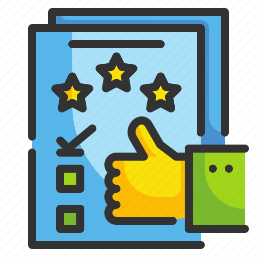 Evaluate, feedback, reeview, star, thumbs, up icon - Download on Iconfinder
