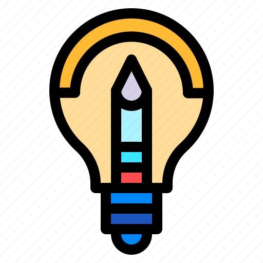 Idea, creative, pen, light, bulb, solution icon - Download on Iconfinder