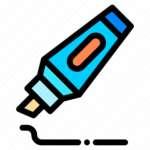 Highlighter, marker, tool, drawing icon - Download on Iconfinder