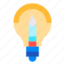 bulb, creative, solution, pen, light, idea