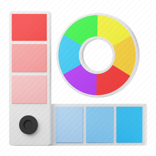 Palette, coloring, creative, design graphic, color palette 3D illustration - Download on Iconfinder