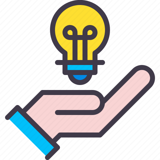 Hand, lamp, creative, idea, bulb icon - Download on Iconfinder