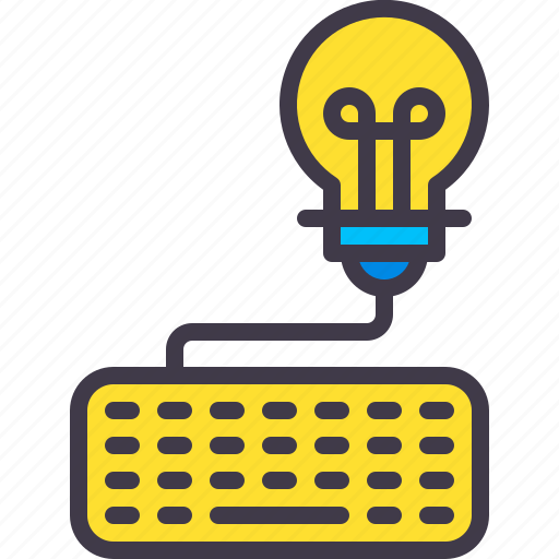 Keyboard, lamp, brainstorm, creative, idea icon - Download on Iconfinder