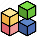 cube, art, isometric
