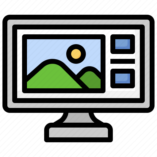 Computer, electronics, gallery, image, photography, landscape icon - Download on Iconfinder