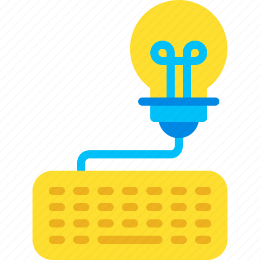 Keyboard, lamp, brainstorm, creative, idea icon - Download on Iconfinder