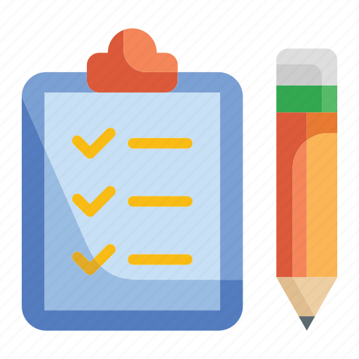 List, checklist, pencil, organize, report icon - Download on Iconfinder