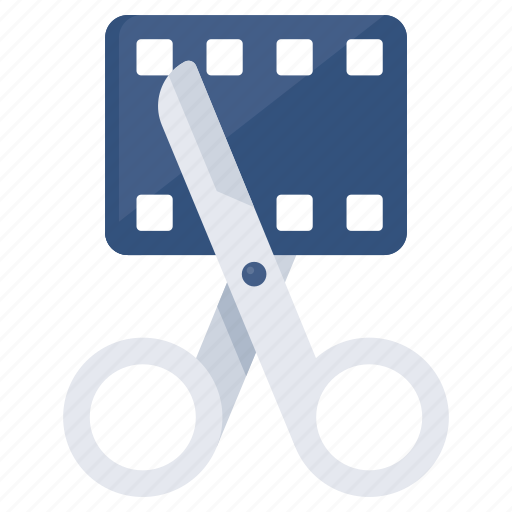 Edit clip, edit video, edit reel, cut clip, cut film icon - Download on Iconfinder