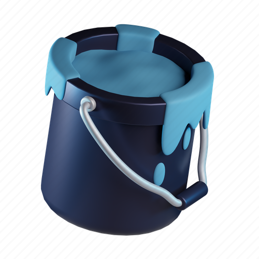 Fill, drip, paint, bucket, water, solid color 3D illustration - Download on Iconfinder
