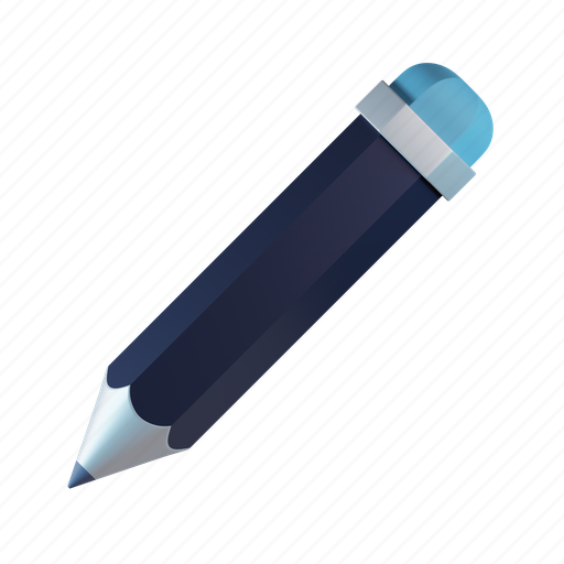 Pencil, edit, pen tool, stationery, document, write, tool 3D illustration - Download on Iconfinder
