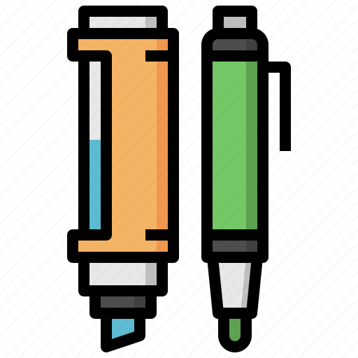 Education, educational, marker, markers, miscellaneous, writing icon - Download on Iconfinder