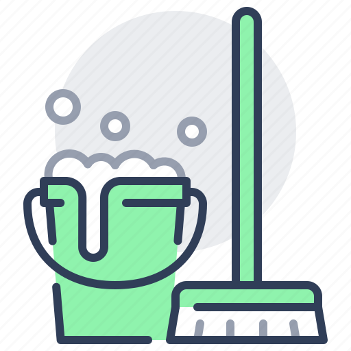 Wet, mop, bucket, cleaning, sanitizing, disinfection icon - Download on Iconfinder