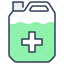 jerrycan, canister, sanitizer, disinfection