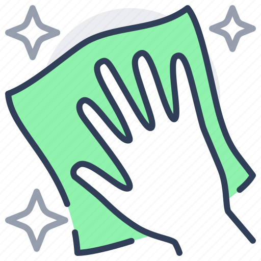 Dust, cleaning, cloth, disinfection, wipe, hand icon - Download on Iconfinder