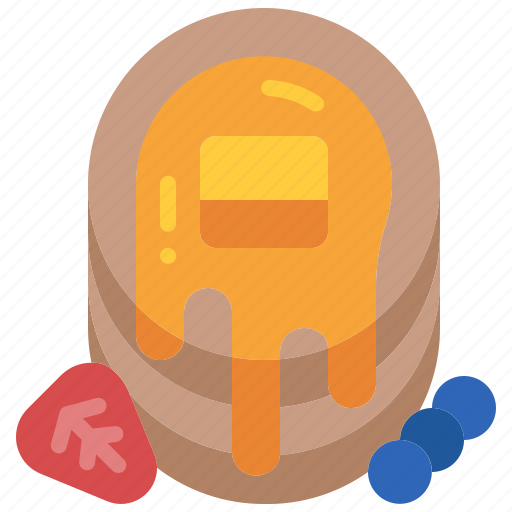 Pancake, stack, breakfast, dessert, food, sweet, fruit icon - Download on Iconfinder