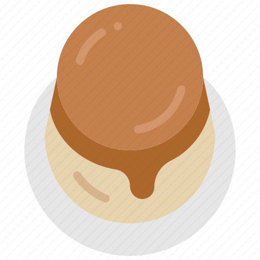 Pudding, custard, gelatin, sweet, dessert, food, caramel icon - Download on Iconfinder