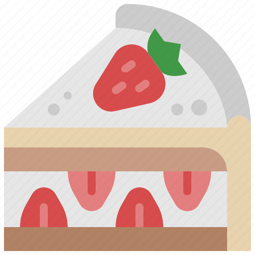Shortcake, cake, sweet, dessert, strawberry, bakery, piece icon - Download on Iconfinder