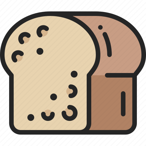 Bread, loaf, bakery, breakfast, toast, food, flat icon - Download on Iconfinder