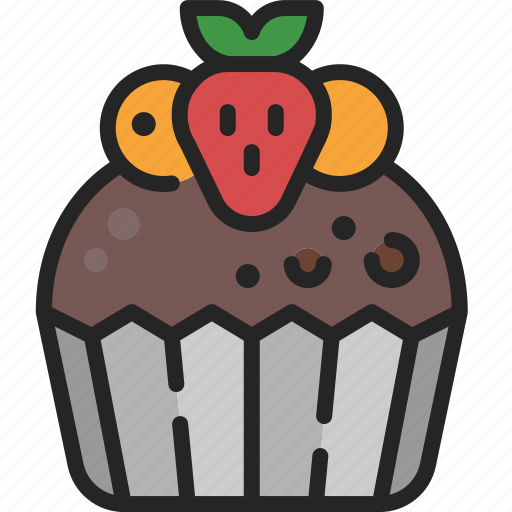 Cupcake, bakery, party, dessert, sweet, food, baked icon - Download on Iconfinder
