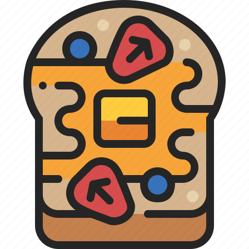 French, toast, butter, bread, dessert, breakfast, fruit icon - Download on Iconfinder
