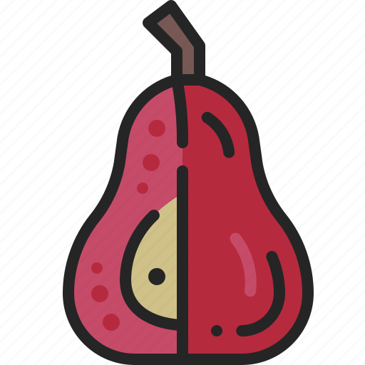 Poached, pear, red, wine, dessert, sweet, fruit icon - Download on Iconfinder