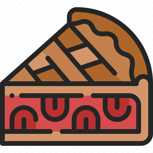 Raspberry, pie, piece, dessert, sweet, bakery, food icon - Download on Iconfinder