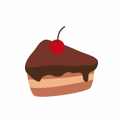 Cream, cake, slice, cheesecake, with, cherry, cheese icon - Download on Iconfinder