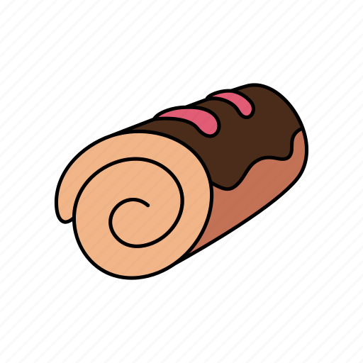 Chocolate, roll, cake, food, desserts, brown, sweet icon - Download on Iconfinder