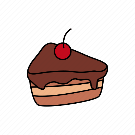 Cream, cake, slice, cheesecake, with, cherry, cheese icon - Download on Iconfinder