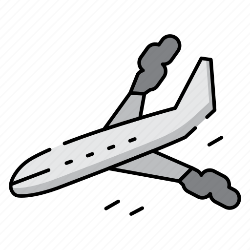 Aeroplane, crash, aviation, disaster, airplane, accident, aircraft icon - Download on Iconfinder