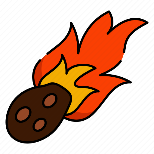 Meteorite, space, rock, meteor, impact, asteroid, collision icon - Download on Iconfinder