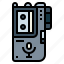 dictaphone, voice, recorder, record, tape 
