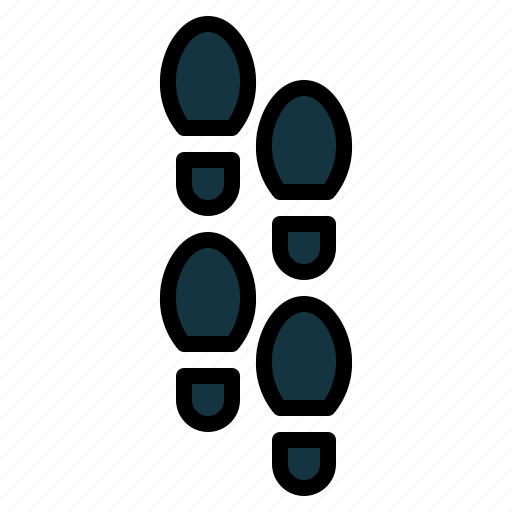 Footprints, foot, trail, investigation, evidences icon - Download on Iconfinder