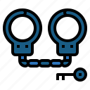 handcuff, arrest, police, key, chain