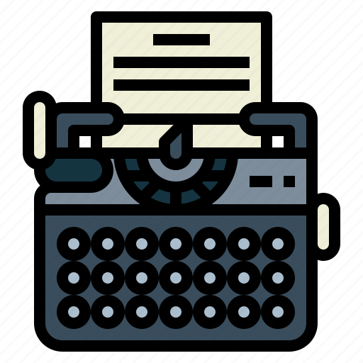 Typewriter, writer, letter, paper, keyboard icon - Download on Iconfinder