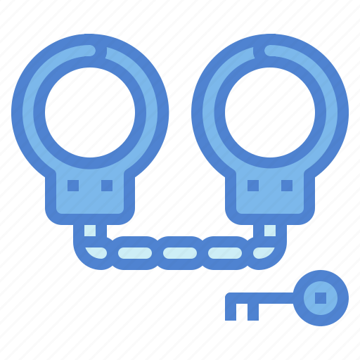 Handcuff, arrest, police, key, chain icon - Download on Iconfinder