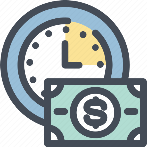 Budget, clock, dollar, money, time, usd, watch icon - Download on Iconfinder