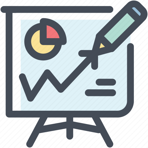 Analytics, blackboard, growth, pencil, presentation, statystics, strategy icon - Download on Iconfinder