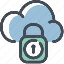 cloud, computing, lock, protect, protection, security