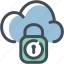 cloud, computing, lock, protect, protection, security 