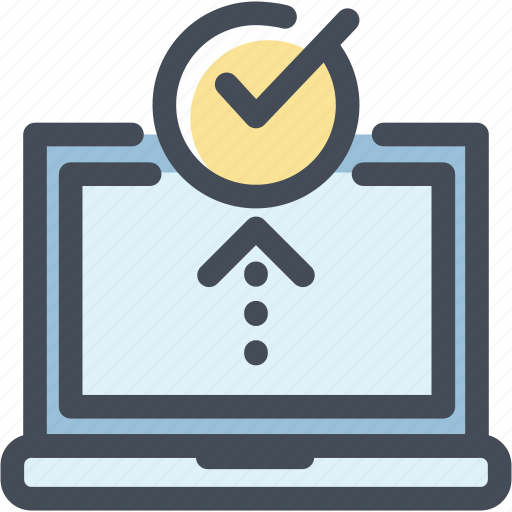 Checkmark, device, done, laptop, monitor, screen, success icon - Download on Iconfinder