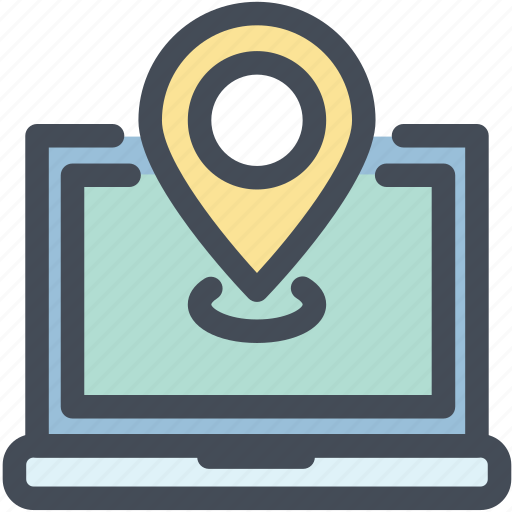Elements, laptop, location, marker, navigation, pin, sitemap icon - Download on Iconfinder