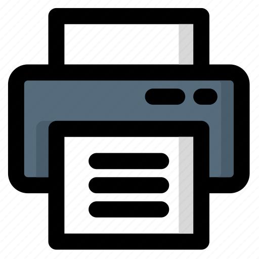 Printer, fax, paper, print, printing, document, equipment icon - Download on Iconfinder