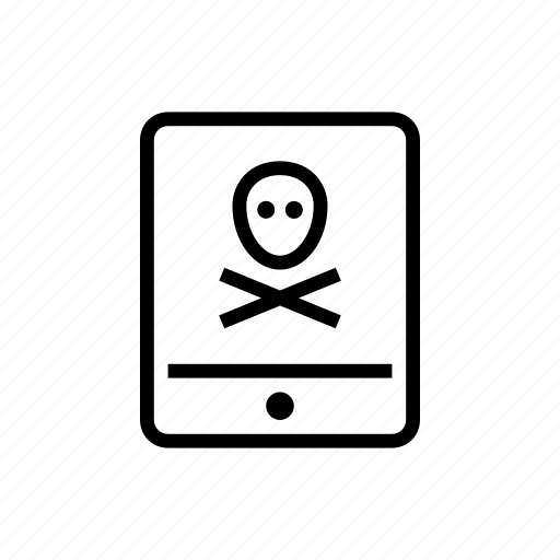 Danger, dead, death, office, tablet icon - Download on Iconfinder